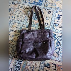 Tote Bag Ostrich Eggplant (Jetsetter Bag)